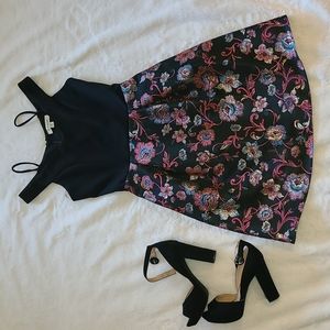 Francesca's - Black Embroidery Dress